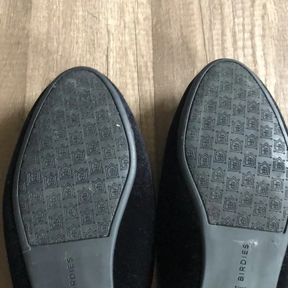 Birdies Phoebe Velvet Faux Fur Black Mules 7.5 - Picture 8 of 10